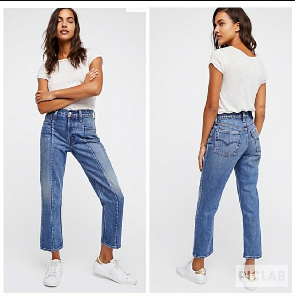 Levi's High Waisted Altered Strait Leg Jeans